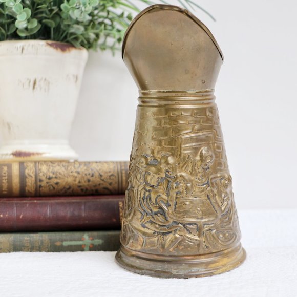 Vintage English Peerage Gold Brass Metal Pitcher - Picture 6 of 8